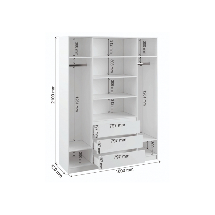 Шкаф Мадера ЛДСП графит новый