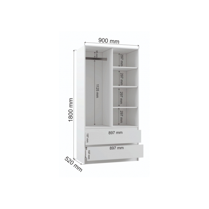 Шкаф Мадера Ш1800 ЛДСП белый