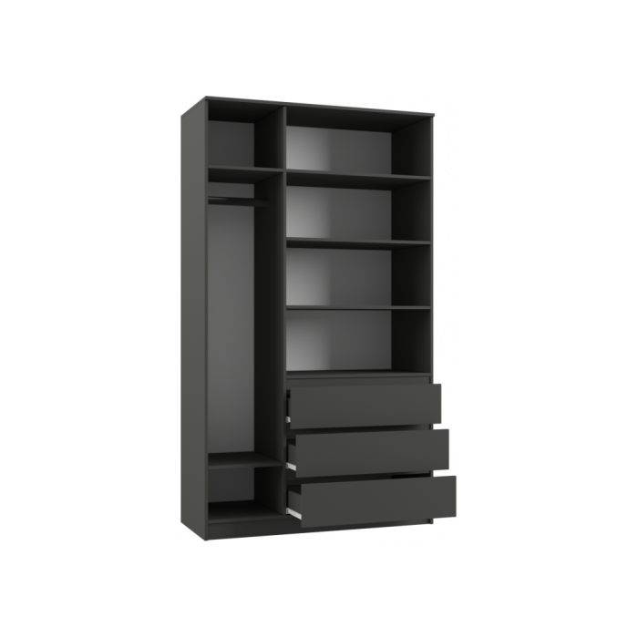 Шкаф Мадера ШМ 1200 ЛДСП графит новый