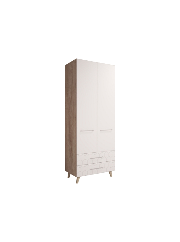 Шкаф Мариус М-01 дуб баррик / белый матовый