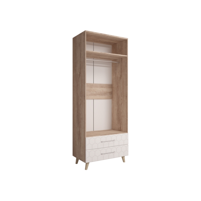 Шкаф Мариус М-01 дуб баррик / белый матовый