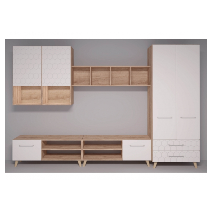 Шкаф Мариус М-01 дуб баррик / белый матовый