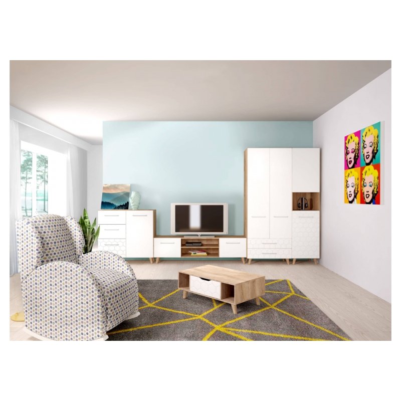 Шкаф Мариус М-01 дуб баррик / белый матовый