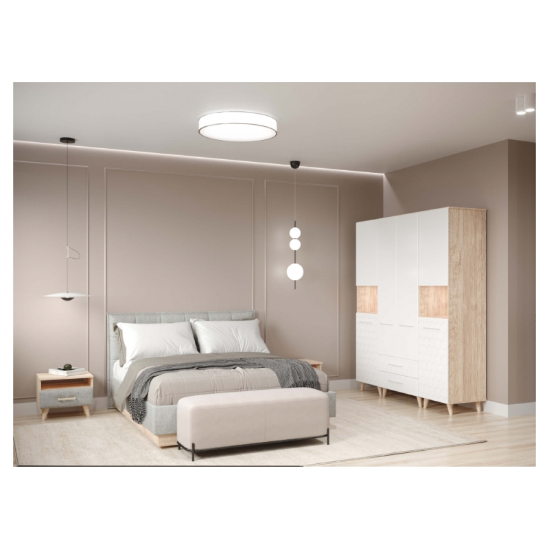 Шкаф Мариус М-01 дуб баррик / белый матовый