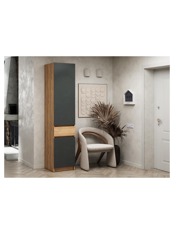 Шкаф Молд 500 дуб крафт золотой / серый графит