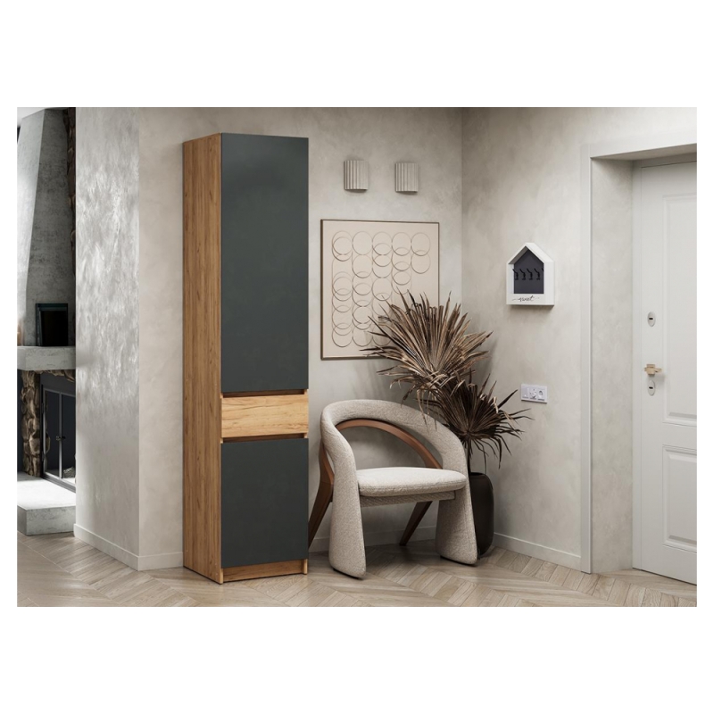 Шкаф Молд 500 дуб крафт золотой / серый графит