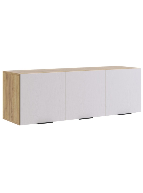 Шкаф навесной Бери 120 дуб крафт золотой / белое дерево