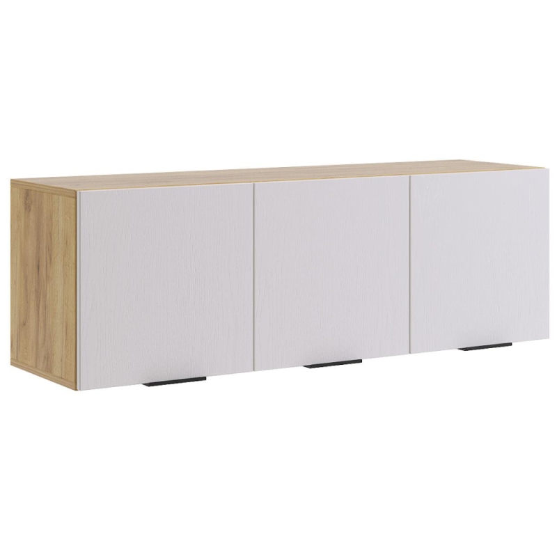 Шкаф навесной Бери 120 дуб крафт золотой / белое дерево