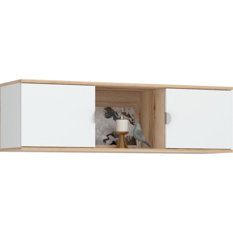 Шкаф навесной Джидда ПЛ 1 белый / дуб делано