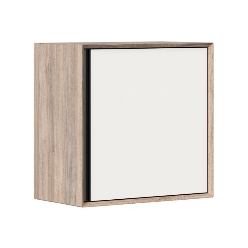 Шкаф навесной Электра 600 вяз дымчатый / белый