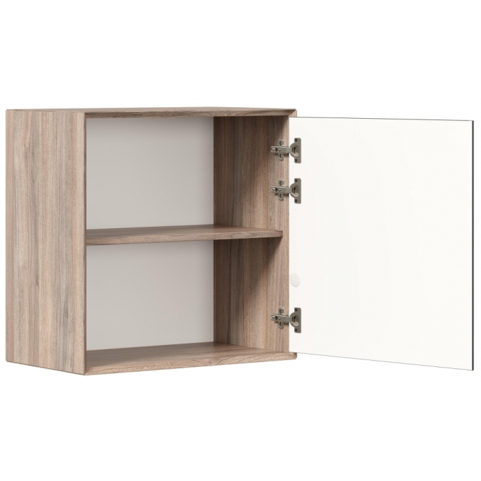 Шкаф навесной Электра 600 вяз дымчатый / белый