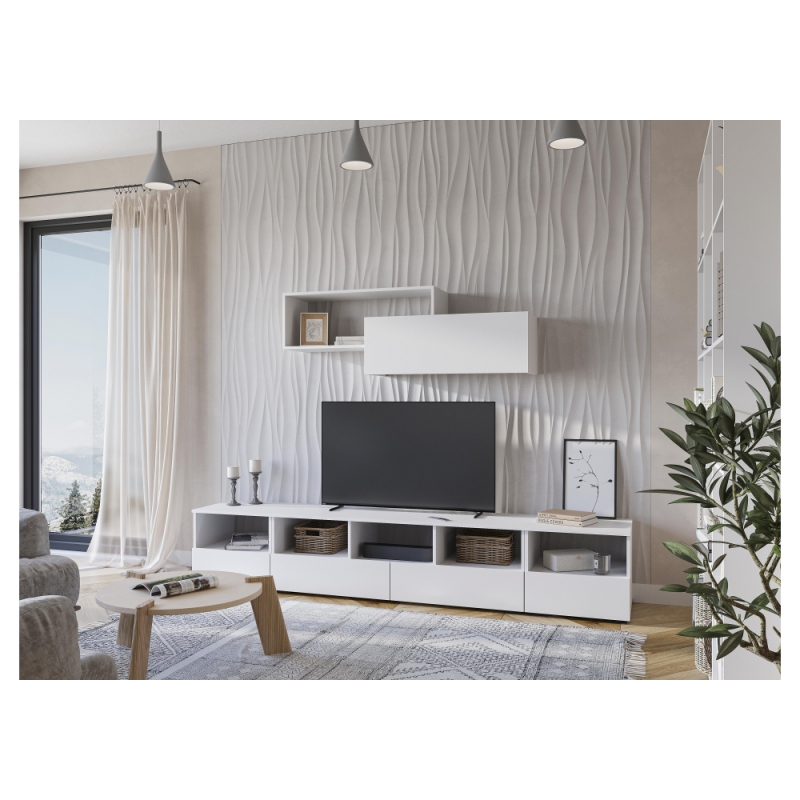 Шкаф навесной Элла ПЛ 01 белый / белый