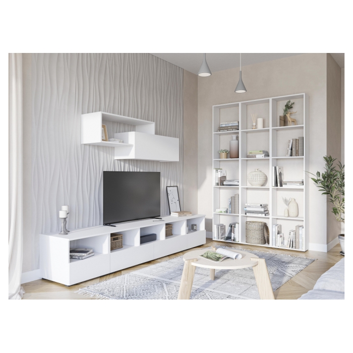 Шкаф навесной Элла ПЛ 01 белый / белый