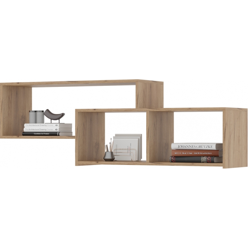 Шкаф навесной Элла ПЛ 01 серый графит / дуб крафт золото