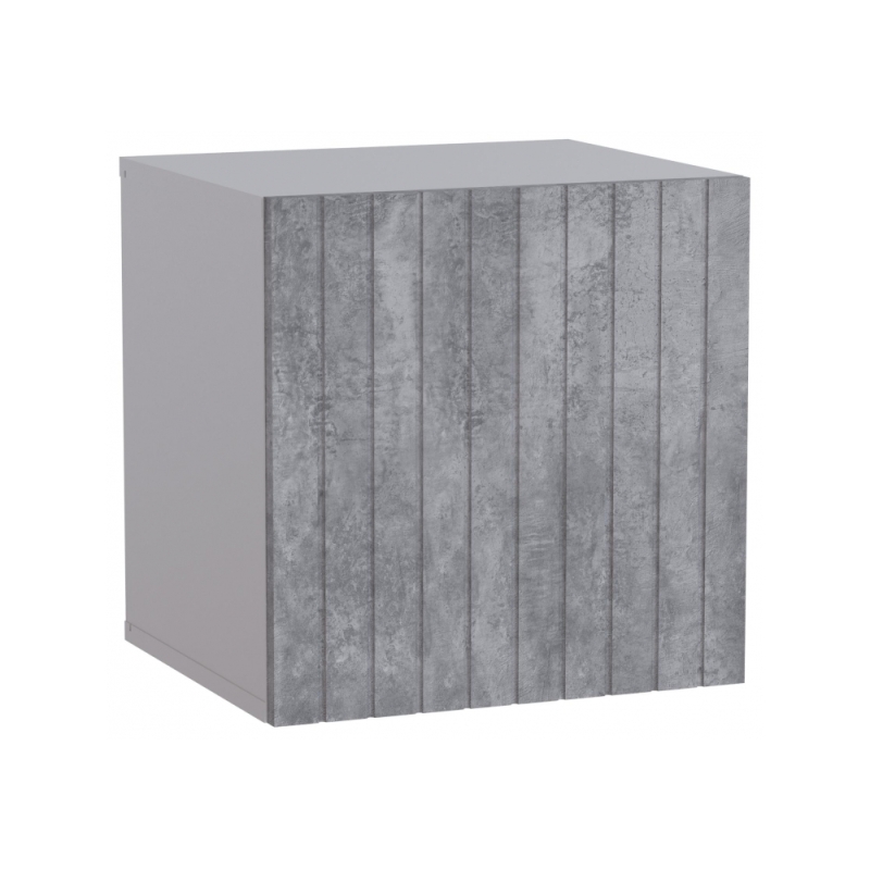 Шкаф навесной Эннис белый / бетон светлый