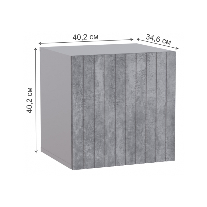 Шкаф навесной Эннис белый / бетон светлый