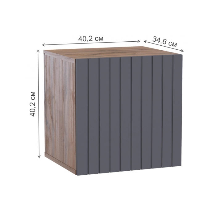 Шкаф навесной Эннис дуб вотан / графит софт