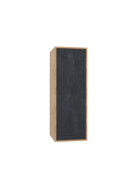 Шкаф навесной Леви 37 дуб крафт золотой / черный / угольный камень