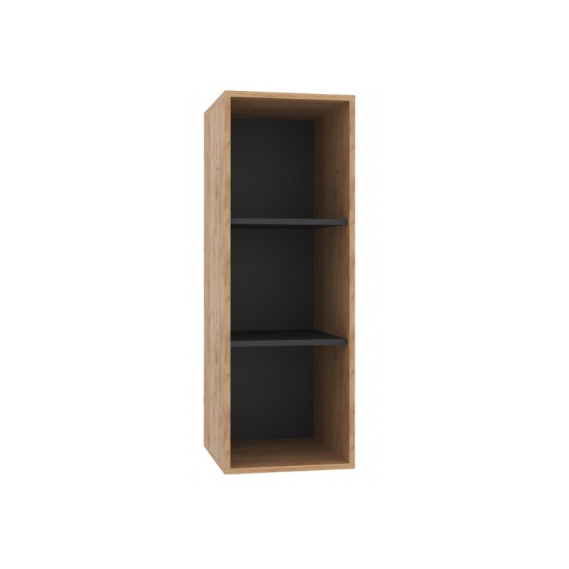 Шкаф навесной Леви 37 дуб крафт золотой / черный / угольный камень