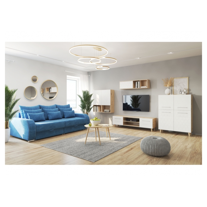 Шкаф навесной Мариус М-05 дуб баррик / белый матовый