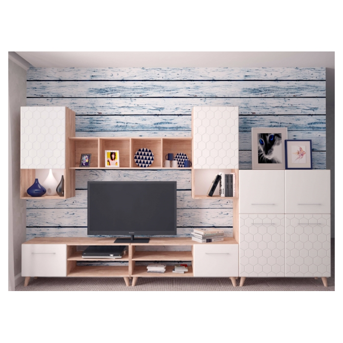 Шкаф навесной Мариус М-05 дуб баррик / белый матовый