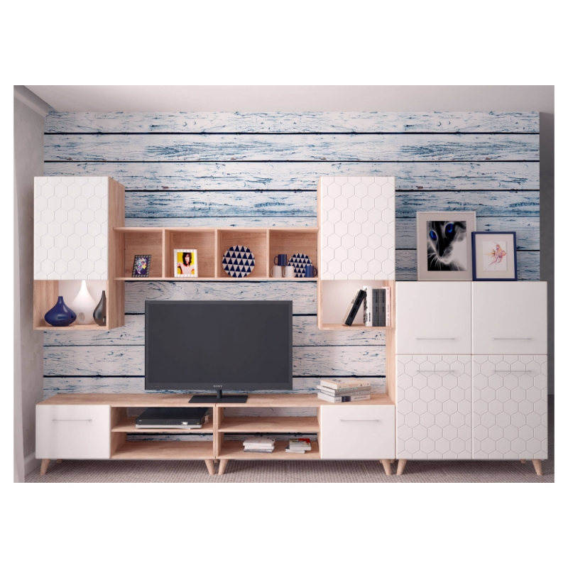 Шкаф навесной Мариус М-05 дуб баррик / белый матовый