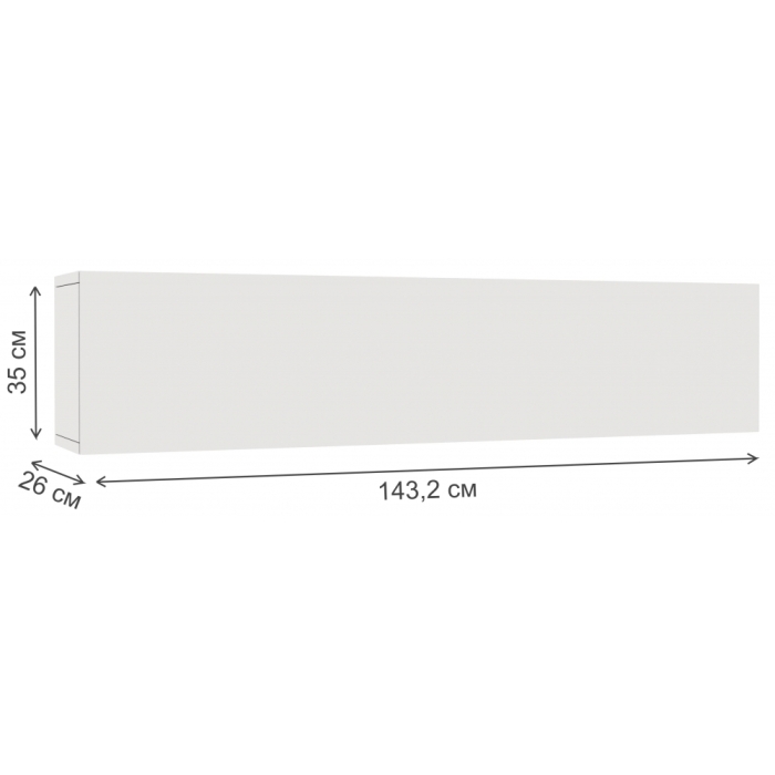 Шкаф навесной Модена белый