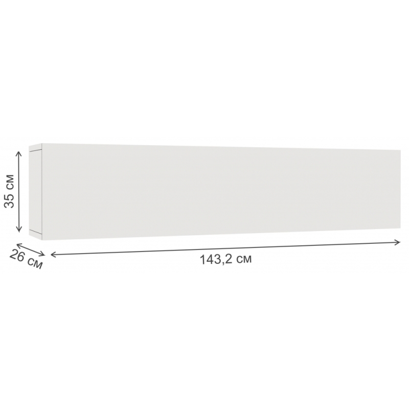 Шкаф навесной Модена белый