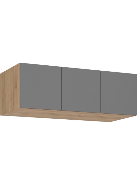 Шкаф навесной Широн 1200 графит серый / дуб крафт золото