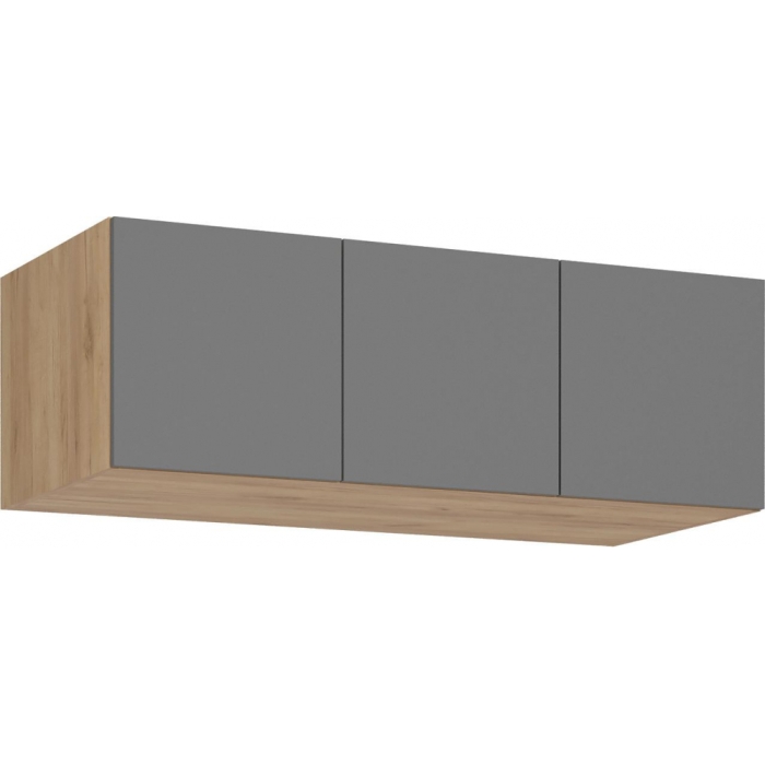 Шкаф навесной Широн 1200 графит серый / дуб крафт золото