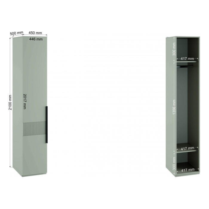 Шкаф Ника бежевый мат-05 / кашемир