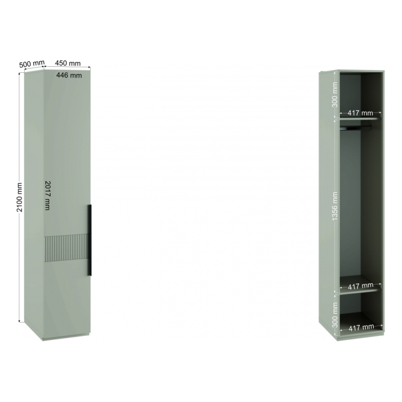 Шкаф Ника бежевый мат-05 / кашемир