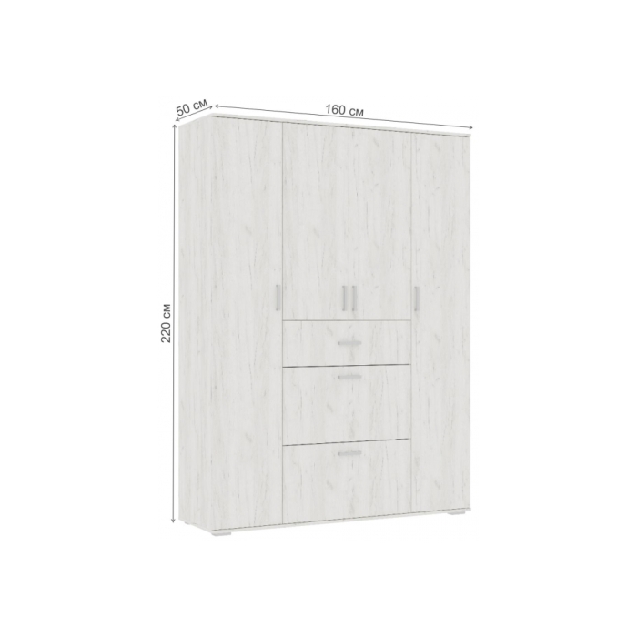 Шкаф Паркинс ШК 03 дуб крафт белый
