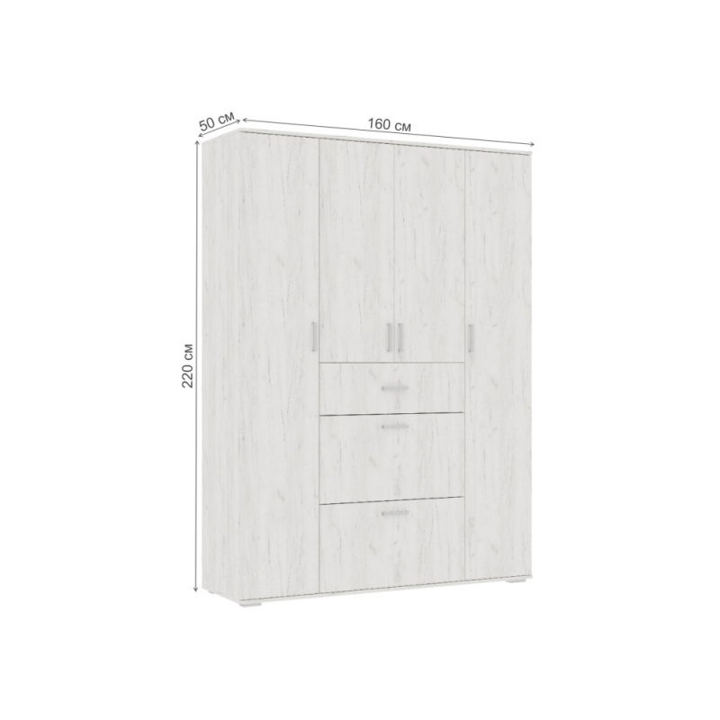 Шкаф Паркинс ШК 03 дуб крафт белый