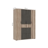 Шкаф Паркинс ШК 03 железный камень / дуб каньон