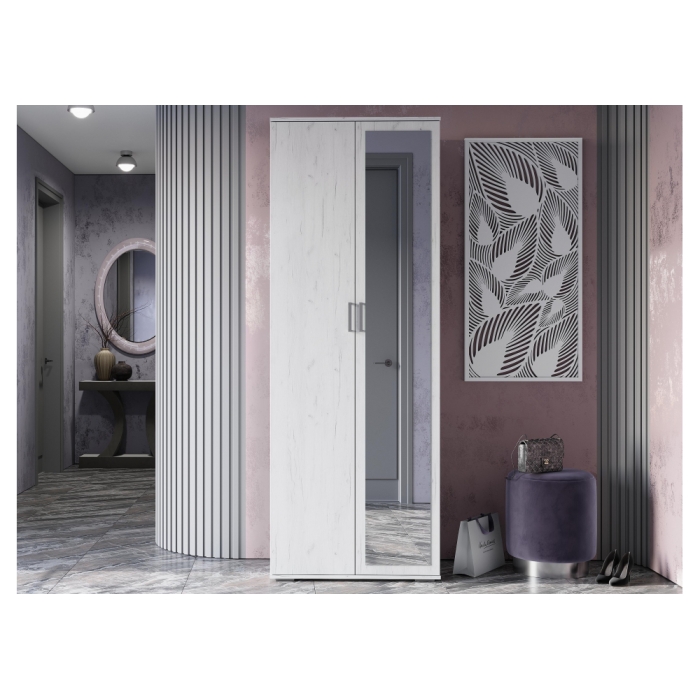 Шкаф Паркинс ШК 04 дуб крафт белый