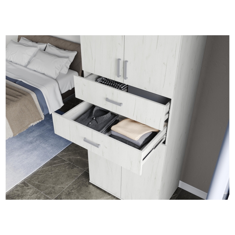 Шкаф Паркинс ШК 05 дуб крафт белый