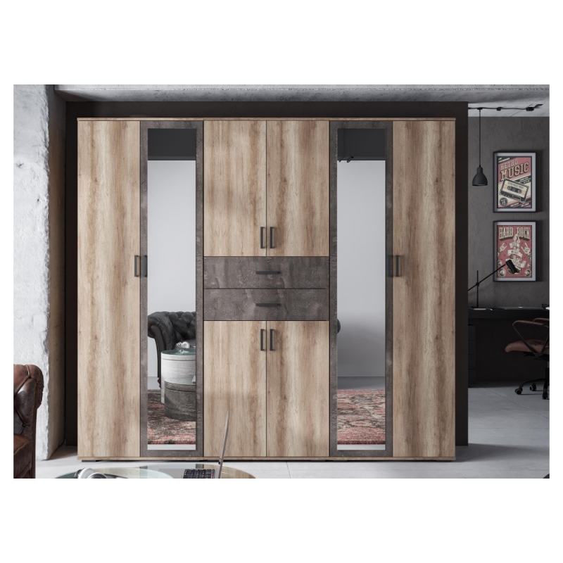 Шкаф Паркинс ШК 05 железный камень / дуб каньон