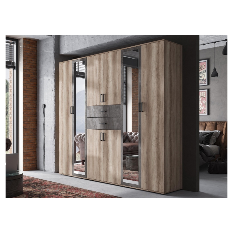 Шкаф Паркинс ШК 05 железный камень / дуб каньон