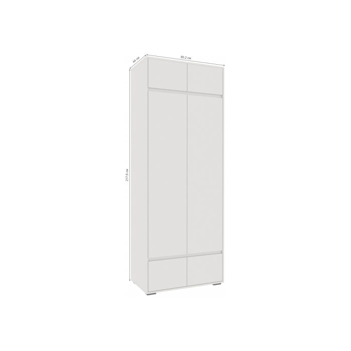 Шкаф Роут двухстворчатый белый