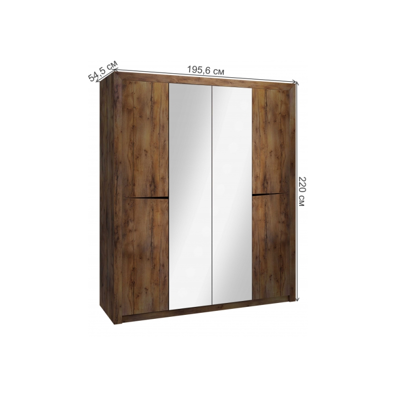 Шкаф Саманта с зеркалом таксония шоколадная