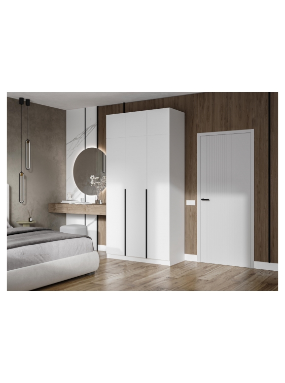 Шкаф Широн 1200 белый / белый с антресолью