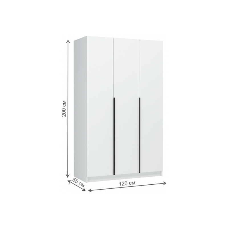 Шкаф Широн 1200 белый / белый с антресолью