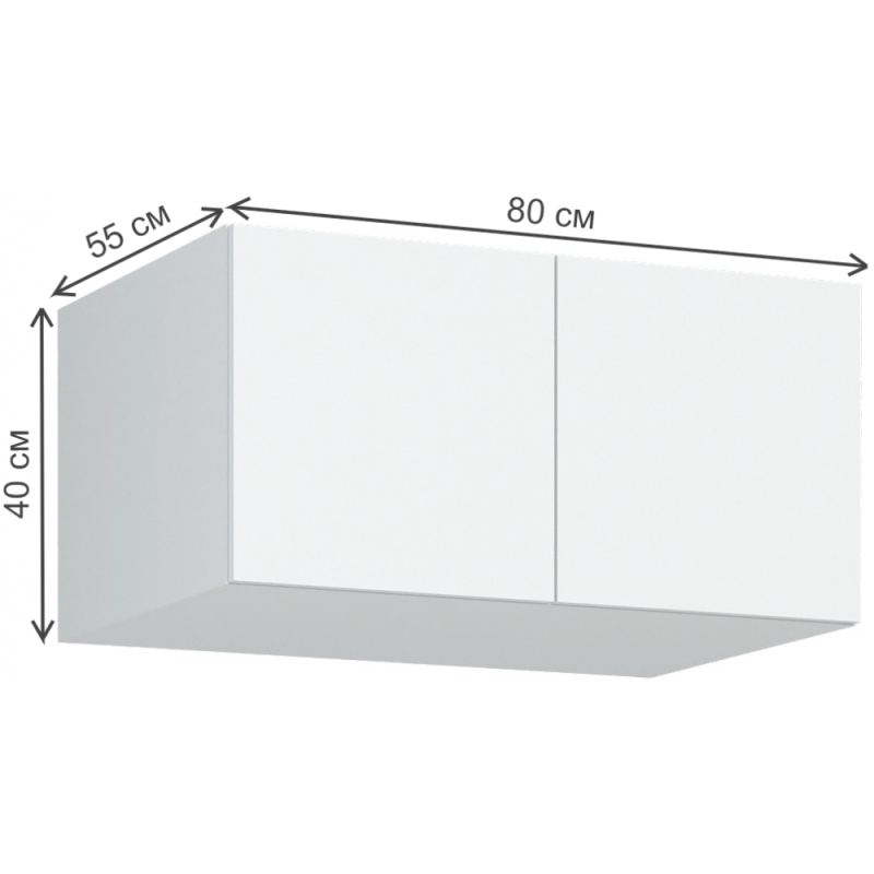Шкаф Широн 1600 белый / белый с антресолью