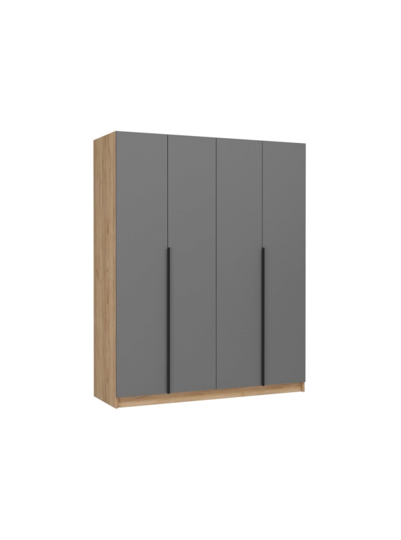 Шкаф Широн 1600 графит серый / дуб крафт золото