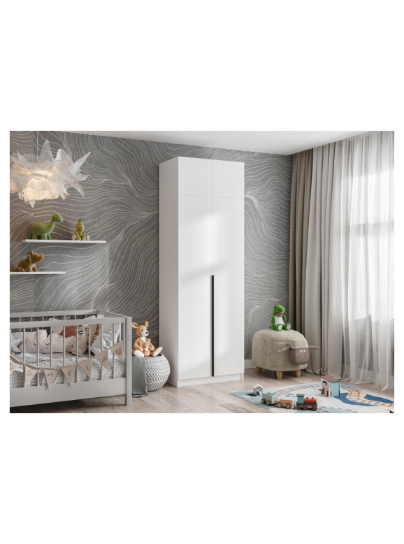 Шкаф Широн 800 белый / белый с антресолью