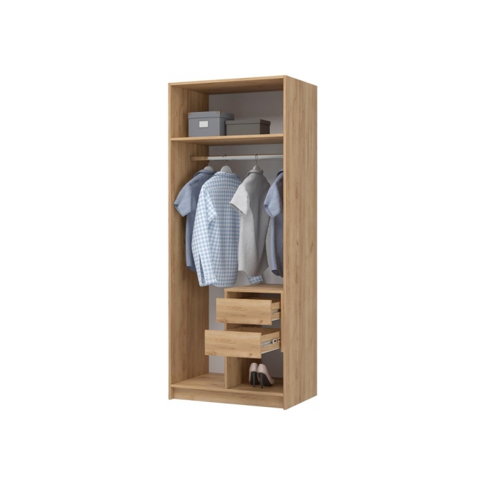 Шкаф Широн 800 графит серый / дуб крафт золото