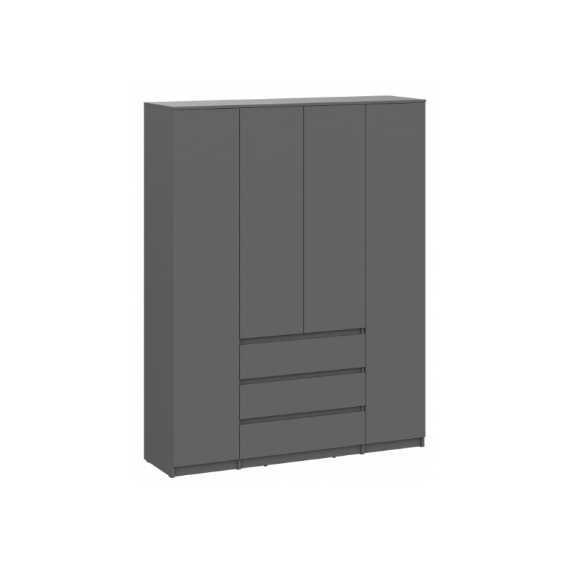 Шкаф Сибити четырехстворчатый графит серый