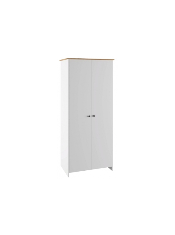 Шкаф Теодора 2Д белый / крафт золотой