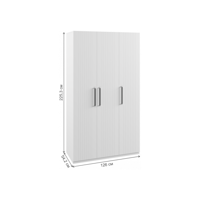 Шкаф Венеция 1260 белый шагрень / белый